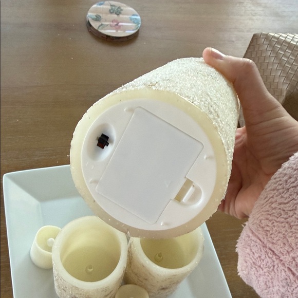 Rustic Birch LED Candle Set - Cream - Picture 4 of 5